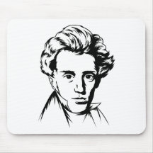 Soren Kierkegaard philosophy existentialist portra Mouse Pads