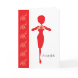Sorority red elephant card