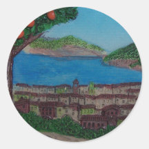 Sorrento Art Round Stickers
