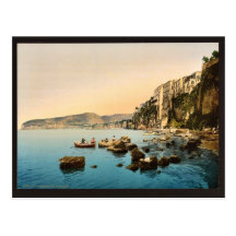 Sorrento by the sea, Naples, Italy classic Photoch Postcard