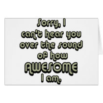 Sorry I can't hear you over the sound of how