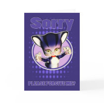 Sorry Please Forgive Me Card - Cute Hug Cat