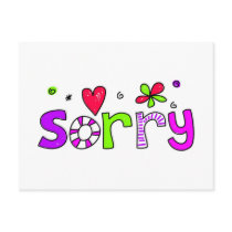 sorry postcard