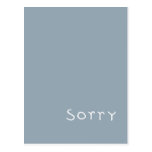 sorry white Postcard