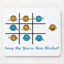 Sorry youve been blocked! -office, humour, chatroo mousemats