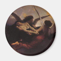 Soul Brought to Heaven, Bouguereau, Vintage Art Magnet