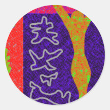 Soul ~ Modern Art ~ Round Stickers