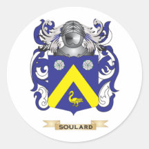 Soulard Coat of Arms (Family Crest) Round Sticker