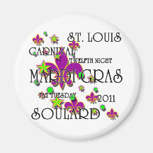 Soulard Mardi Gras 2011 Refrigerator Magnets