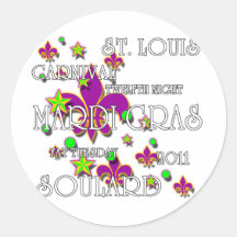 Soulard Mardi Gras 2011 Round Stickers