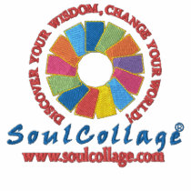 SoulCollage® Embroidered Ladies Black Polo