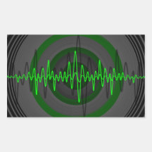 Sound Green Dark sticker rectangle