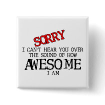 Sound Of Awesome Funny Button Humour