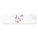 Sound of Music - Dancing Symbols bumper stickers