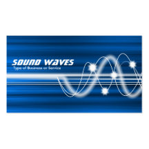 Sound Waves - Blue Brushed Texture Business Cards