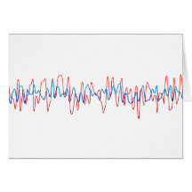 Sound Waves - DJ, Disc Jockey, Djing Music Greeting Cards