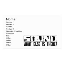 Sound What Else Is There? Business Card Templates