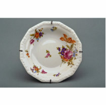 Soup plate with colourful flower designs cut outs