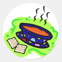Soup Round Stickers