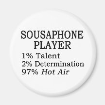 Sousaphone Player Hot Air Refrigerator Magnet