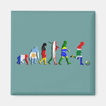 South Africa Evolution of football soccer gifts Refrigerator Magnet