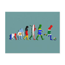 South Africa Evolution of football soccer gifts Post Cards
