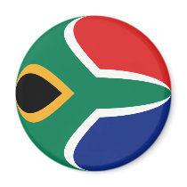 South Africa Fisheye Flag Magnet