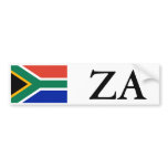 South Africa Flag and ZA Bumper Sticker bumper stickers
