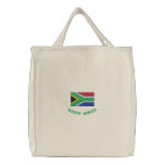South Africa Flag Embroidered on Tote Bag embroidered bags