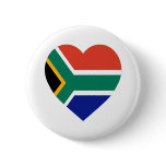 South Africa Flag Heart buttons