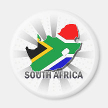 South Africa Flag Map 2.0 Magnets