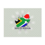 South Africa Flag Map 2.0 Postcard