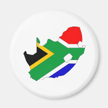 South Africa Flag Map full size Fridge Magnets
