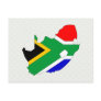 South Africa Flag Map full size Postcards