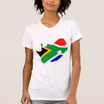 South Africa Flag Map full size Tshirts