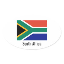 South Africa flag oval stickers 2