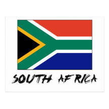 South Africa Flag Post Card