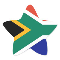 South Africa flag star stickers