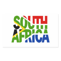 South Africa + flag Rechthoek Sticker