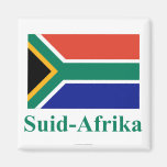 South Africa Flag with Name in Afrikaans Fridge Magnet
