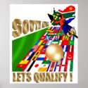 South Africa Lets Qualify Soccer posters