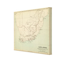 South Africa Lithographed Map Gallery Wrap Canvas