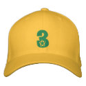 South Africa Number 3 Soccer football Cap embroidered hats
