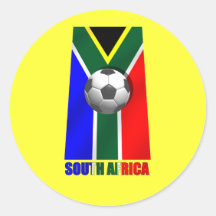 South Africa Soccer Ball goodies for fans Round Sticker