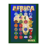 South Africa Soccer Groups A to H 32 Teams postcards