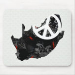 South Africa Trendy Peace Sign with South African Mousepads