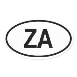South Africa "ZA" stickers