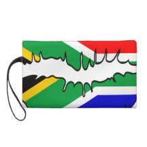 South African Flag Kiss Bagettes Bag Wristlet