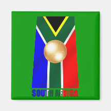 South African Gold - World Champions soccer Magnet
