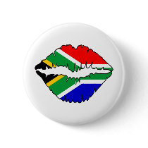 South African Kiss Theme Pinback Buttons